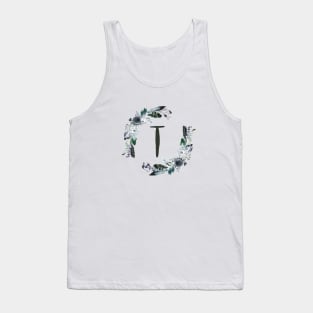 Floral Monogram T Dark Bohemian Flora Tank Top